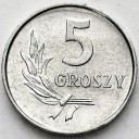 5 gr 1971, pięć groszy 1971 r., stan 1