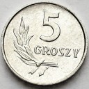 5 gr 1972, pięć groszy 1972 r., stan 1/1-
