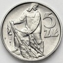 Rybak 5 zł 1971 r pięć złotych z Rybakiem, stan 1-