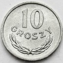 10 gr 1965, dziesięć groszy 1965 r., stan 1-