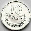 10 gr 1972, dziesięć groszy 1972 r., stan 1-/1