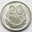 20 gr 1966, dwadzieścia groszy, stan 1