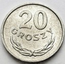 20 gr 1967, dwadzieścia groszy, stan 1