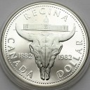 1 Dolar 1982 Kanada Regina Bizon, SREBRO, stan L