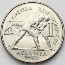 2 zł, złote 1995, Atlanta Zapasy, stan 1-