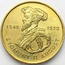 2 zł, złote 1996 Zygmunt II August stan 2/1-