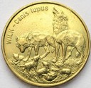 2 zł, złote 1999 Wilk Wilki, stan 1-