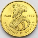 2 zł, złote 1996 Zygmunt II August stan 1-