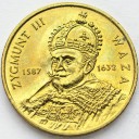 2 zł złote 1998 Zygmunt III Waza, stan 1-