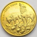 2 zł, złote 1999 Wilk Wilki, stan 1-