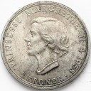 2 korony 1958 Dania. Księżna Małgorzata, urodziny