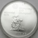 5 Dolarów SREBRO 1974 Kanada Montreal Kanoe