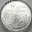 5 Dolarów SREBRO 1976 Kanada Montreal Szermierka