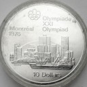 10 Dolarów SREBRO 1973 Kanada Montreal Widok mias.