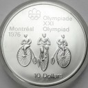 10 Dolarów SREBRO 1974 Kanada Montreal Kolarstwo