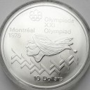 10 Dolarów SREBRO 1975 Kanada Montreal Bieg Płotki