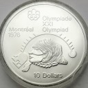 10 Dolarów SREBRO 1975 Kanada Montreal Kula pchni.