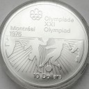 10 Dolarów SREBRO 1976 Kanada Montreal Piłka nożna