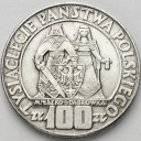 100 zł 1966 Mieszko Dąbrówka Millenium, stan 2