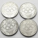 LOT 4 x 200 zł 1976 OLIMPIADA INWESTYCJA SREBRO