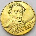 2 zł, złote 1999 Juliusz Słowacki, stan 1-