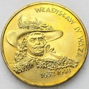 2 zł, złote 1999 Władysław IV Waza, stan 1-/1
