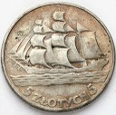 5 zł złotych Żaglowiec Statek 1936 r. stan 3