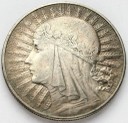 10 zł złotych Głowa kobiety 1933 ze znakiem st 3