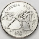 2 zł, złote 1995, Atlanta Zapasy, stan 1-