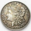 1 Dolar One Dollar dolar 1921 D Morgan USA