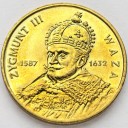 2 zł złote 1998 Zygmunt III Waza, stan 1