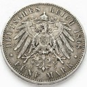 5 Marek Funf Mark 1898 E Saksonia Albert