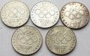LOT 5 x 200 zł 1976 OLIMPIADA INWESTYCJA SREBRO