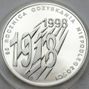 10 zł złotych 1998 Niepodległość 80 Rocznica st.L