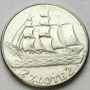 2 zł złote Żaglowiec, Żaglówka 1936. Stan 1-