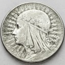 5 zł złotych Głowa kobiety 1934 ze znakiem stan 3