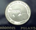 20000 zł złotych 1989 Włochy Piłka, stan L-