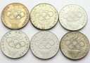 LOT 6 x 200 zł 1976 OLIMPIADA INWESTYCJA SREBRO