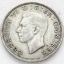 1/2 Korony, Half Crown 1944 Wielka Brytania SREBRO