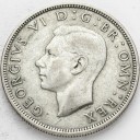 1/2 Korony, Half Crown 1944 Wielka Brytania SREBRO