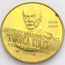 2 zł, złote 1999 Ernest Malinowski Peru, stan 1-