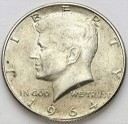 1/2 Dolara Half Dollar Kennedy 1964, USA