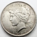 1 Dolar One Dollar 1922 Filadelfia Peace USA
