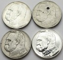 LOT 4 x 10 zł Józef Piłsudski INWESTYCJA AG SREBRO