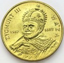 2 zł, złote 1998 Zygmunt III Waza, stan 1-