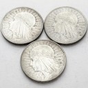 LOT 3 x 10 zł Głowa kobiety, INWESTYCJA AG SREBRO