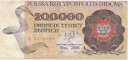 200000 zł 1989, złotych Warszawa, seria D, stan 3-