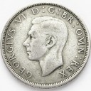1/2 Korony, Half Crown 1939 Wielka Brytania SREBRO