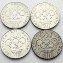 LOT 4 x 200 zł 1976 OLIMPIADA INWESTYCJA SREBRO