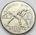 2 zł, złote 1995, Atlanta Zapasy, stan 1
